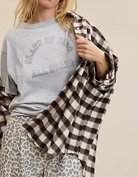 Aerie Anytime Fave Flannel Button Down Shirt