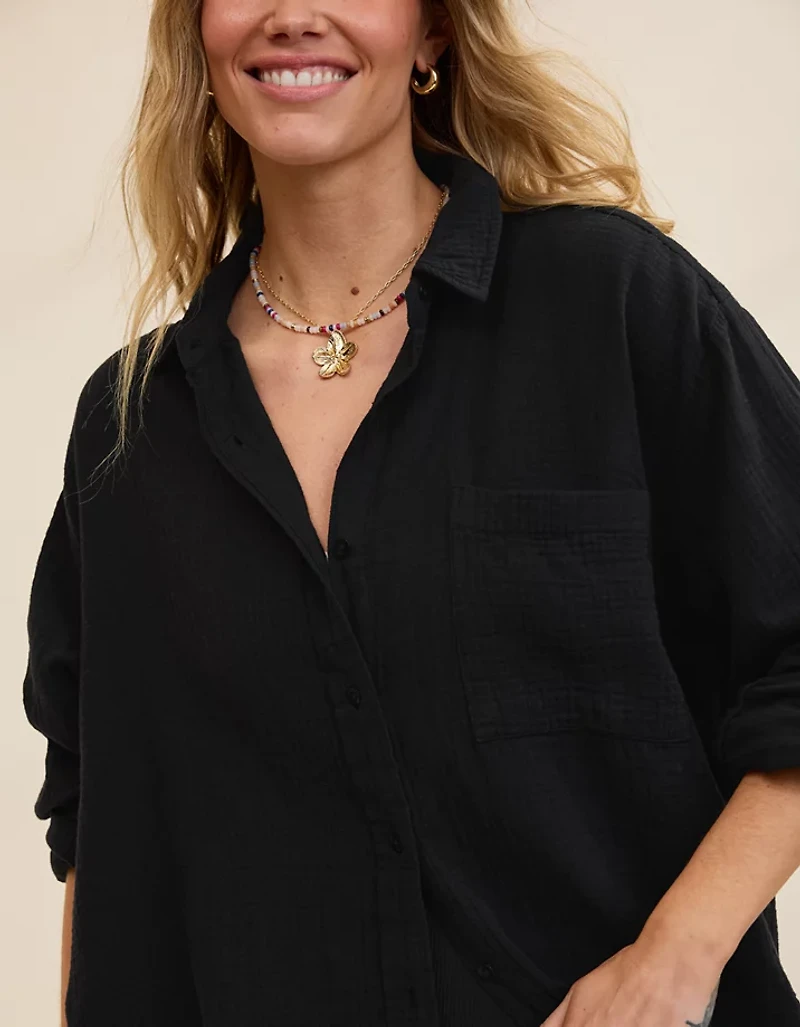 Aerie Day-Off Cover Up Shirt