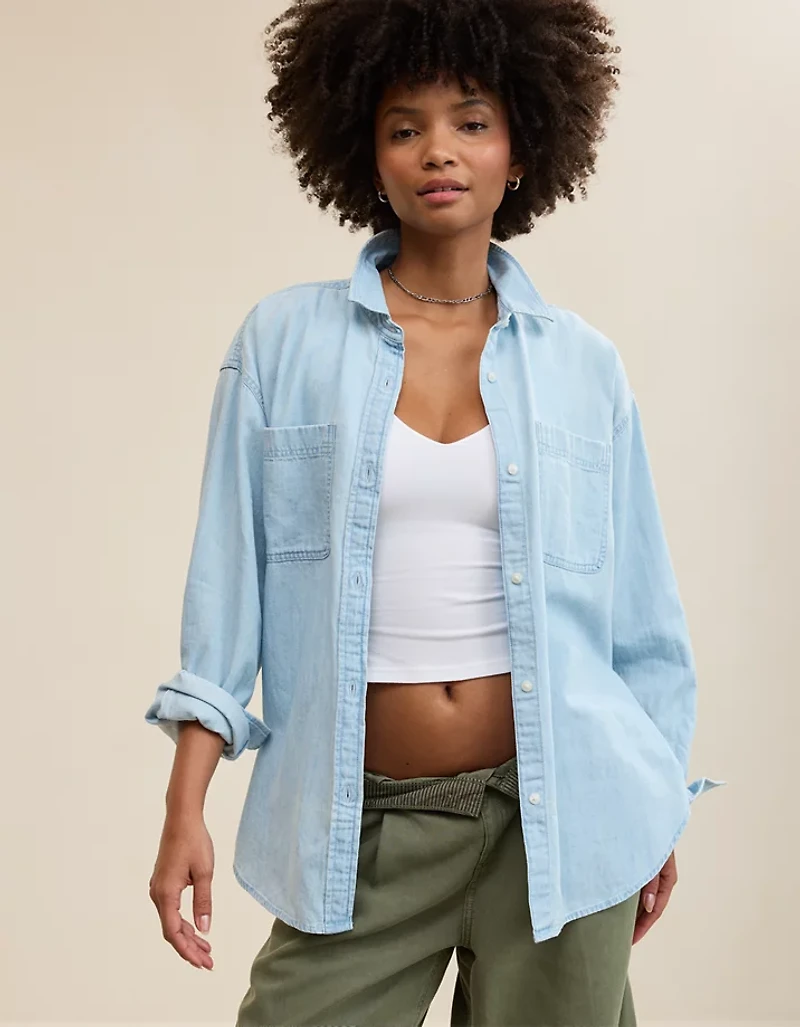 Aerie Anytime Fave Woven Shirt