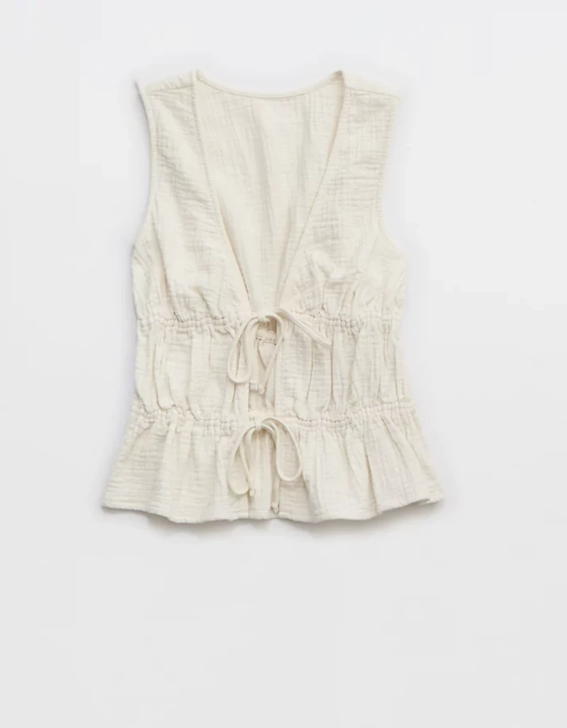 Aerie Tie Front Tank Top