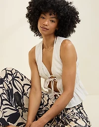 Aerie Tie Front Tank Top