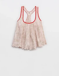 Aerie Woven Scoop Neck Tank Top