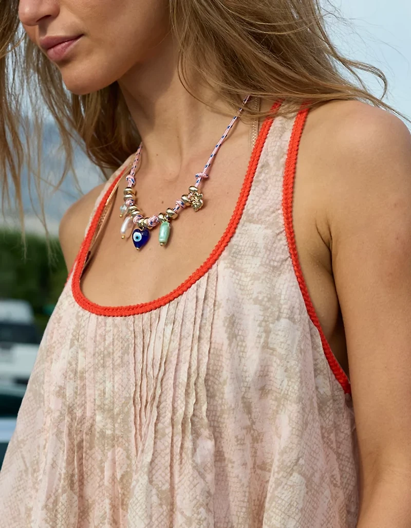 Aerie Woven Scoop Neck Tank Top