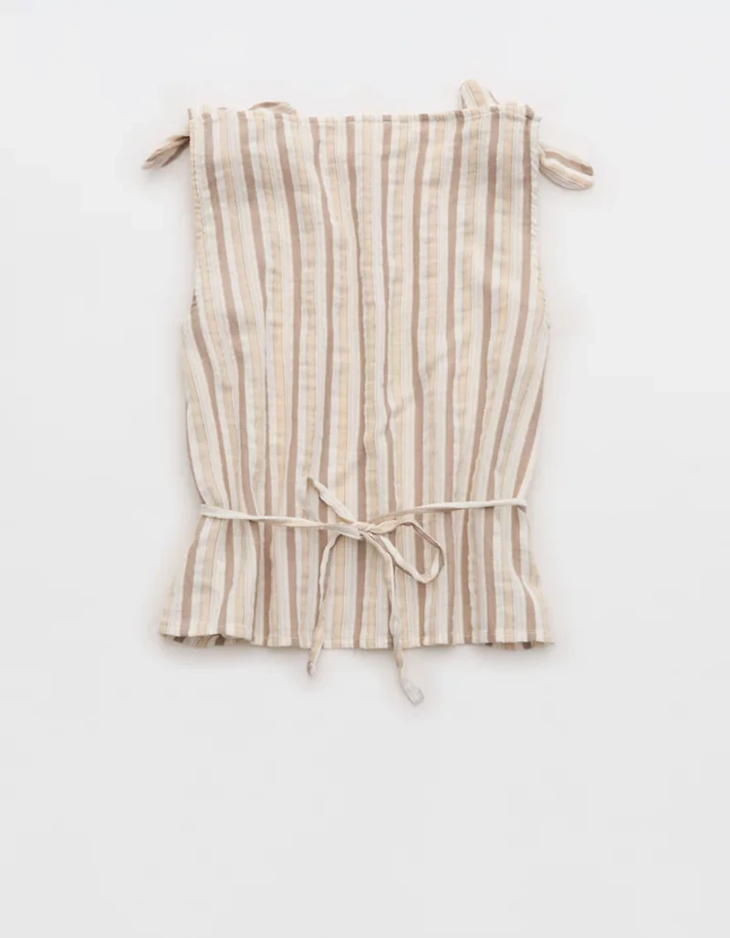 Aerie Day-Off Shoulder Tie Top