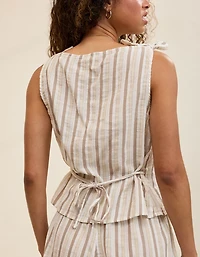 Aerie Day-Off Shoulder Tie Top