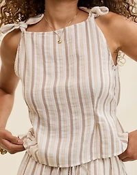 Aerie Day-Off Shoulder Tie Top