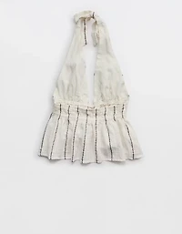 Aerie Beach Textured Halter Top