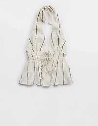 Aerie Beach Textured Halter Top