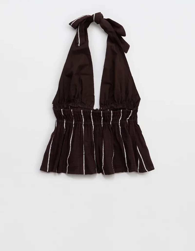 Aerie Tie Front Halter Top