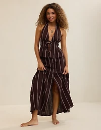 Aerie Tie Front Halter Top