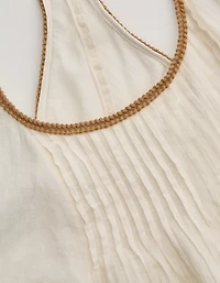 Aerie Woven Scoop Neck Tank Top