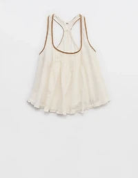 Aerie Woven Scoop Neck Tank Top