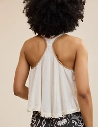 Aerie Woven Scoop Neck Tank Top