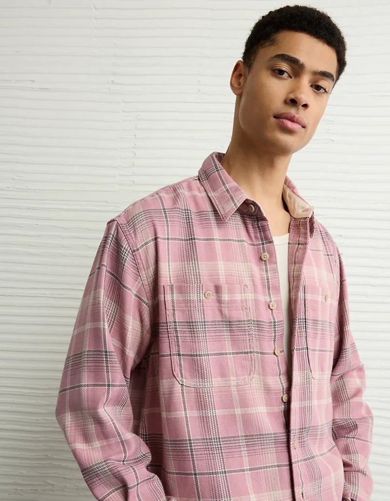 AE Textured Flannel Shirt