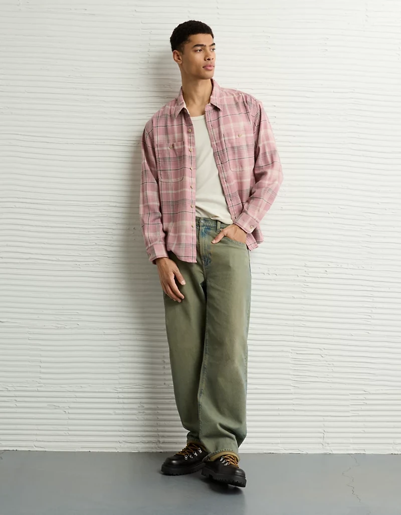 AE Textured Flannel Shirt