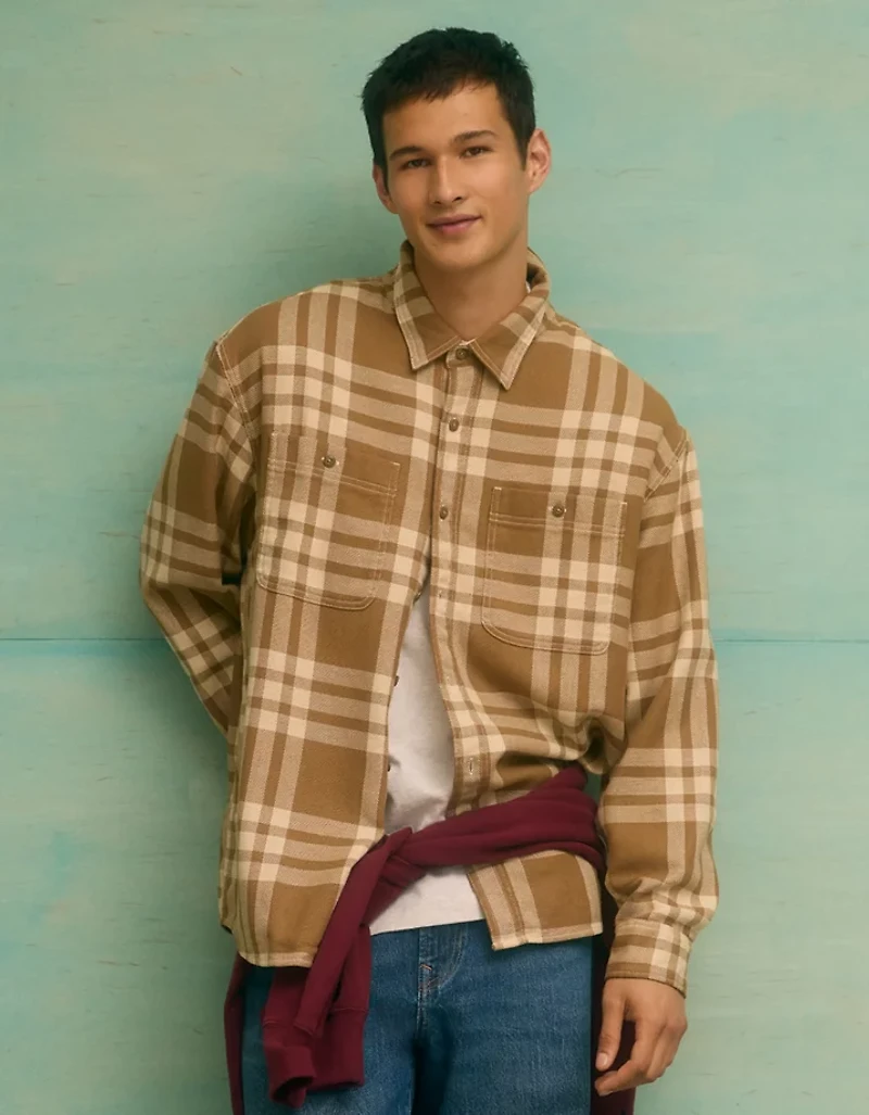 AE Textured Flannel Shirt