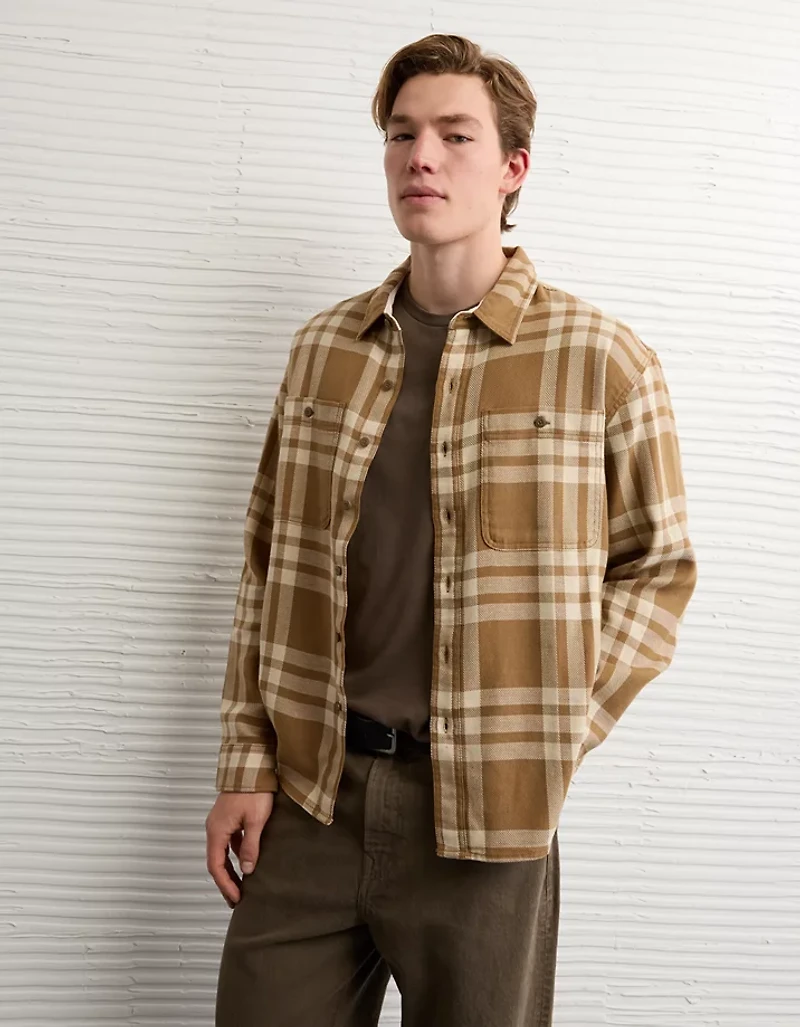 AE Textured Flannel Shirt