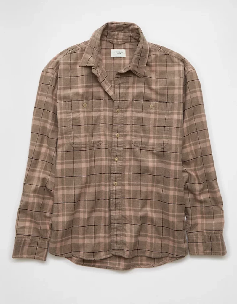 AE Relaxed Fit Everyday Flannel Shirt
