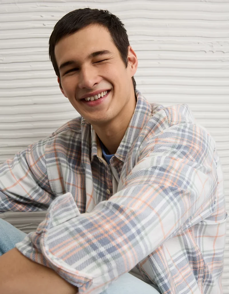 AE Boxy Lightweight Flannel Shirt
