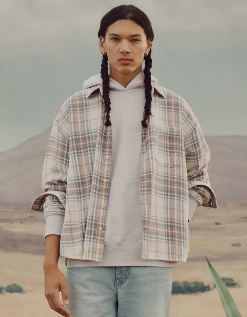 AE Boxy Lightweight Flannel Shirt