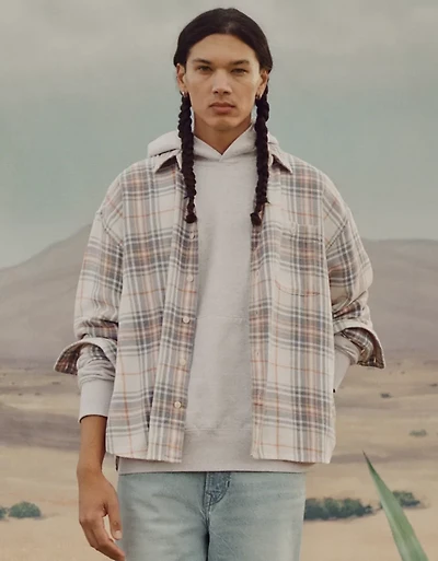 AE Boxy Lightweight Flannel Shirt