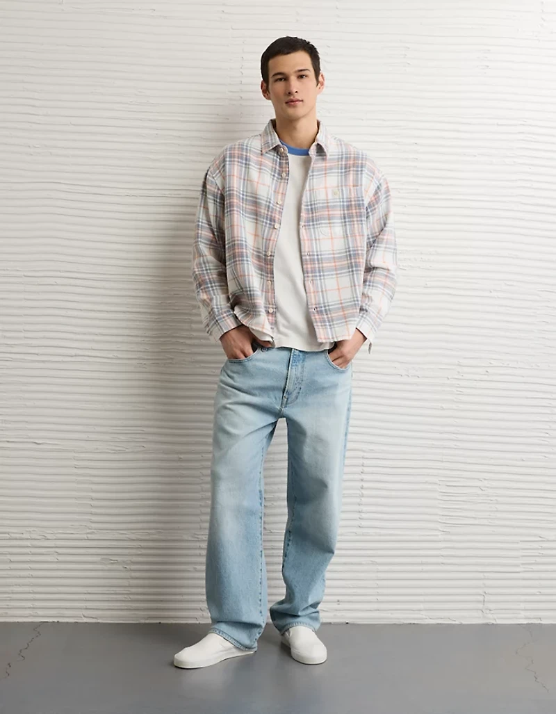 AE Boxy Lightweight Flannel Shirt
