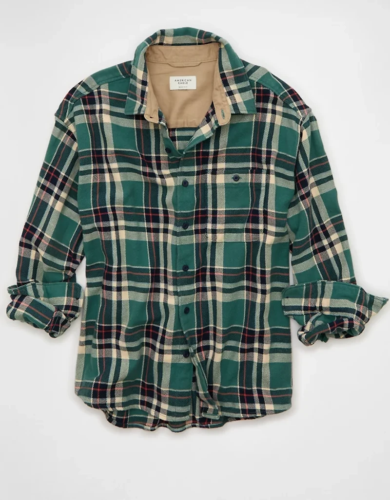 AE Boxy Lightweight Flannel Shirt