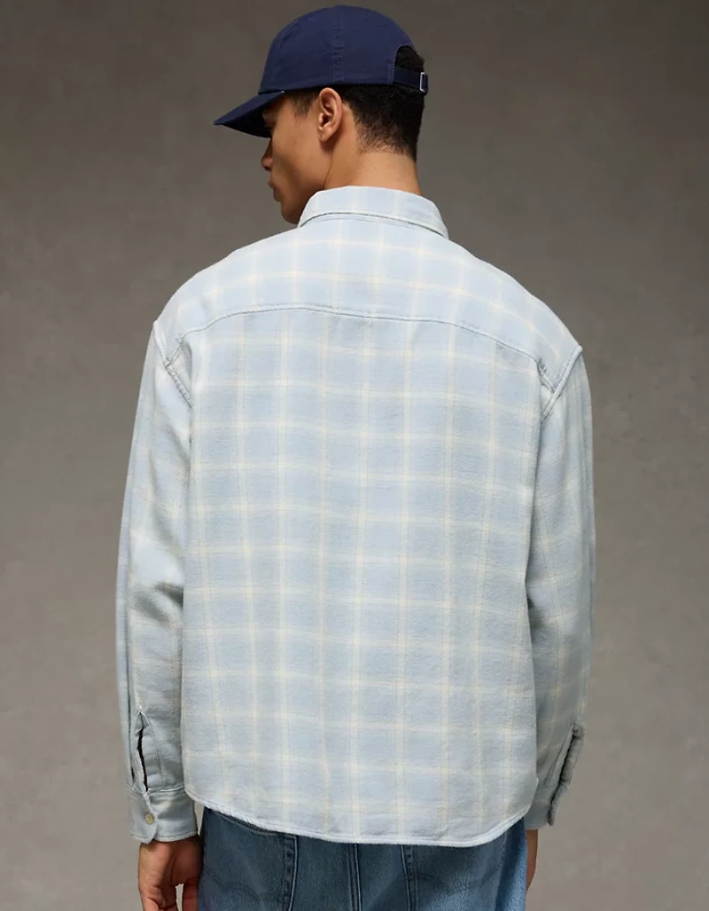 Chemise carrée en flanelle légère AE