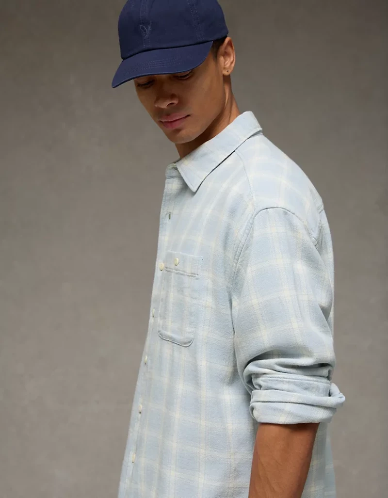 Chemise carrée en flanelle légère AE