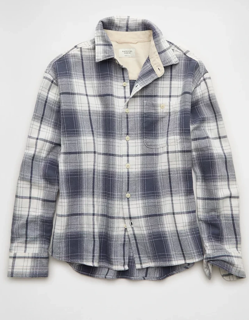 Chemise carrée en flanelle légère AE