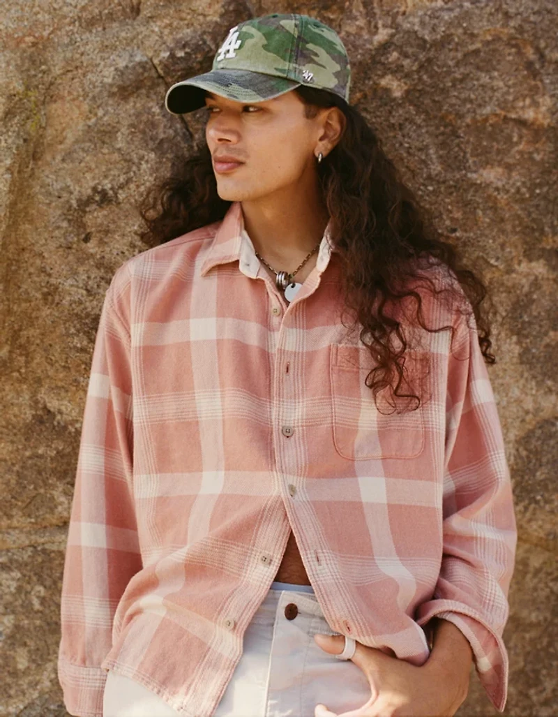 AE Boxy Lightweight Flannel Shirt