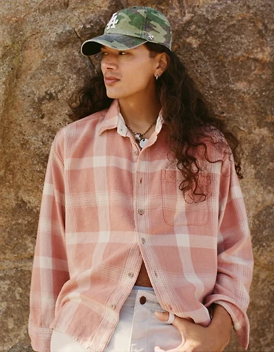 AE Boxy Lightweight Flannel Shirt