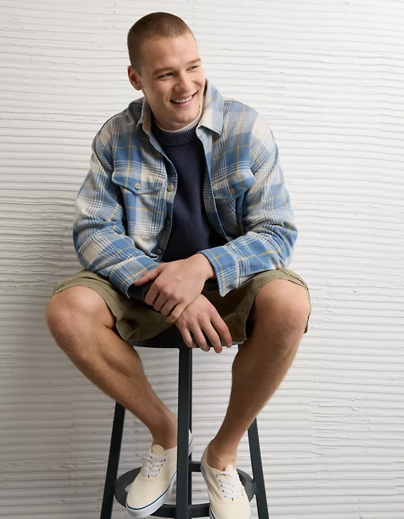 AE Boxy Flannel Shirt