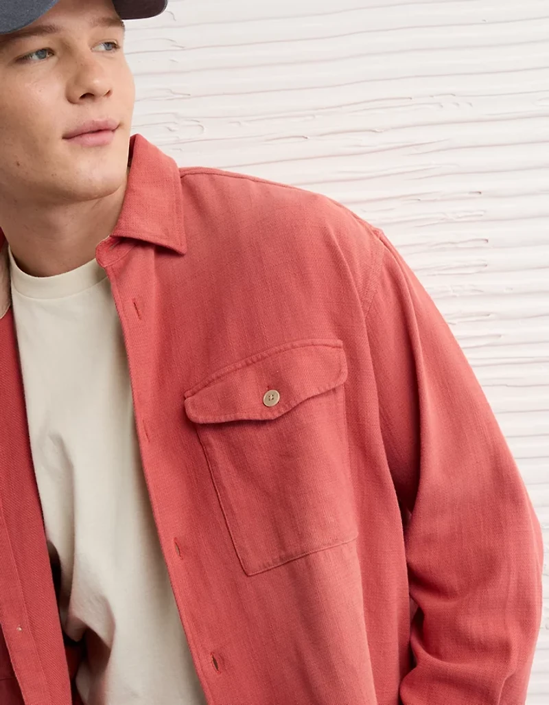 AE Boxy Flannel Shirt