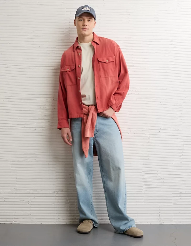 AE Boxy Flannel Shirt