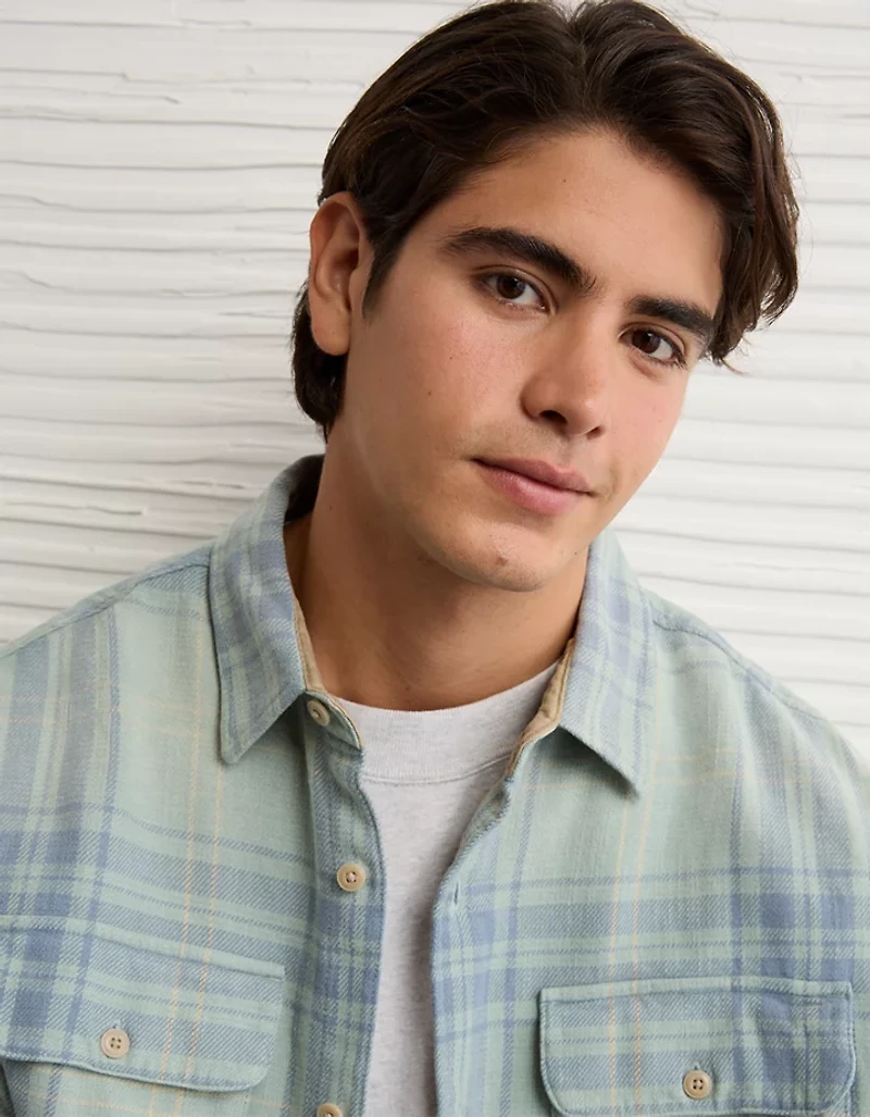 AE Boxy Lightweight Flannel Shirt