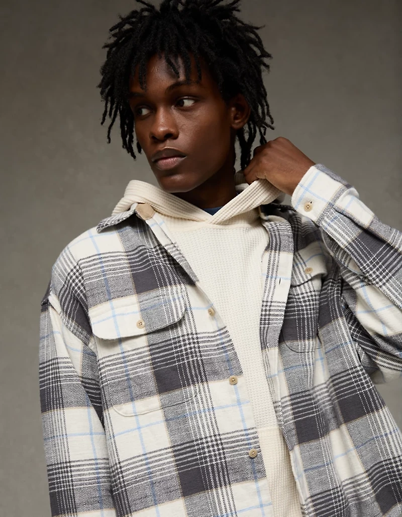 AE Boxy Flannel Shirt