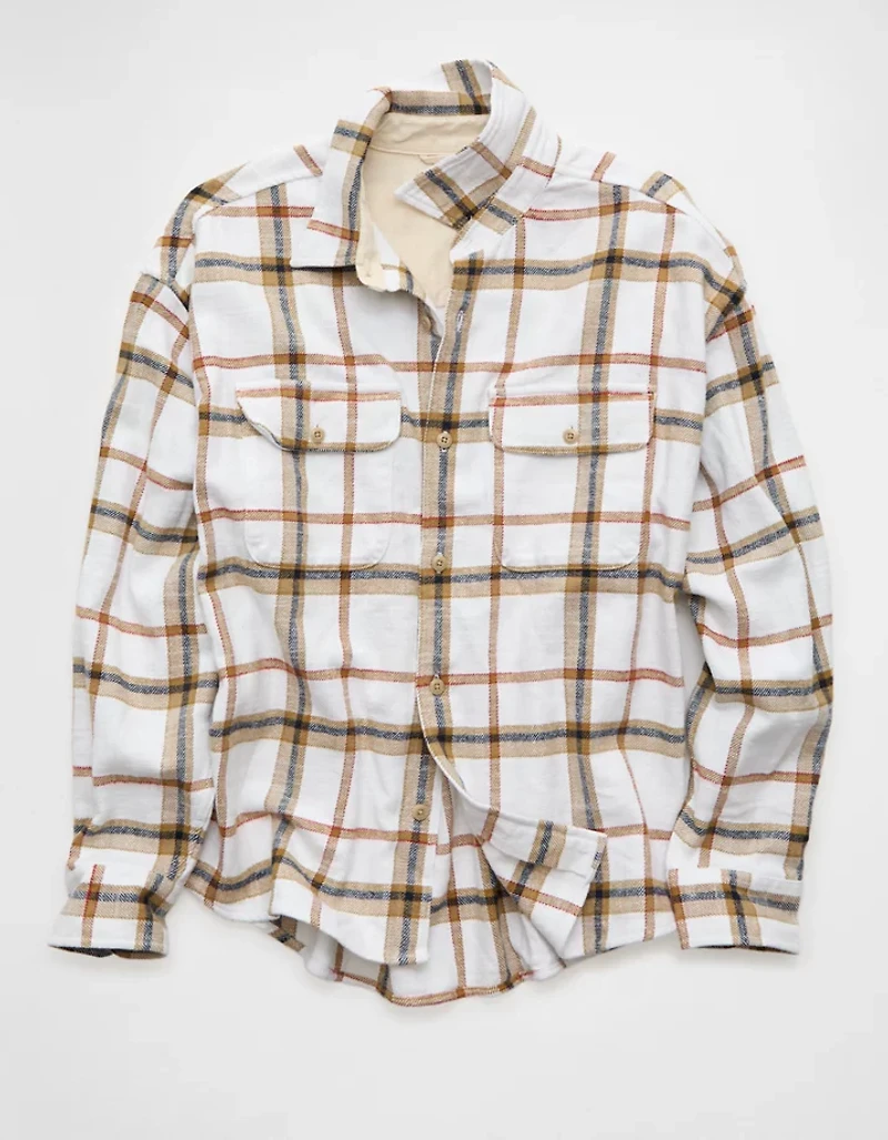 AE Boxy Flannel Shirt