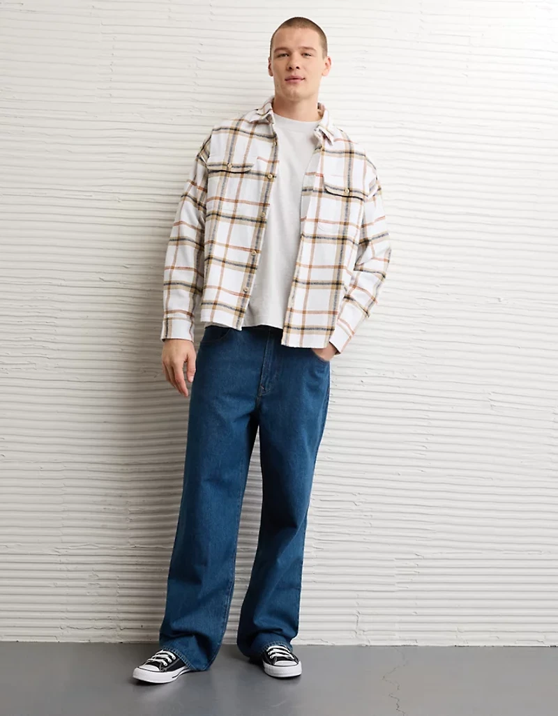 AE Boxy Flannel Shirt