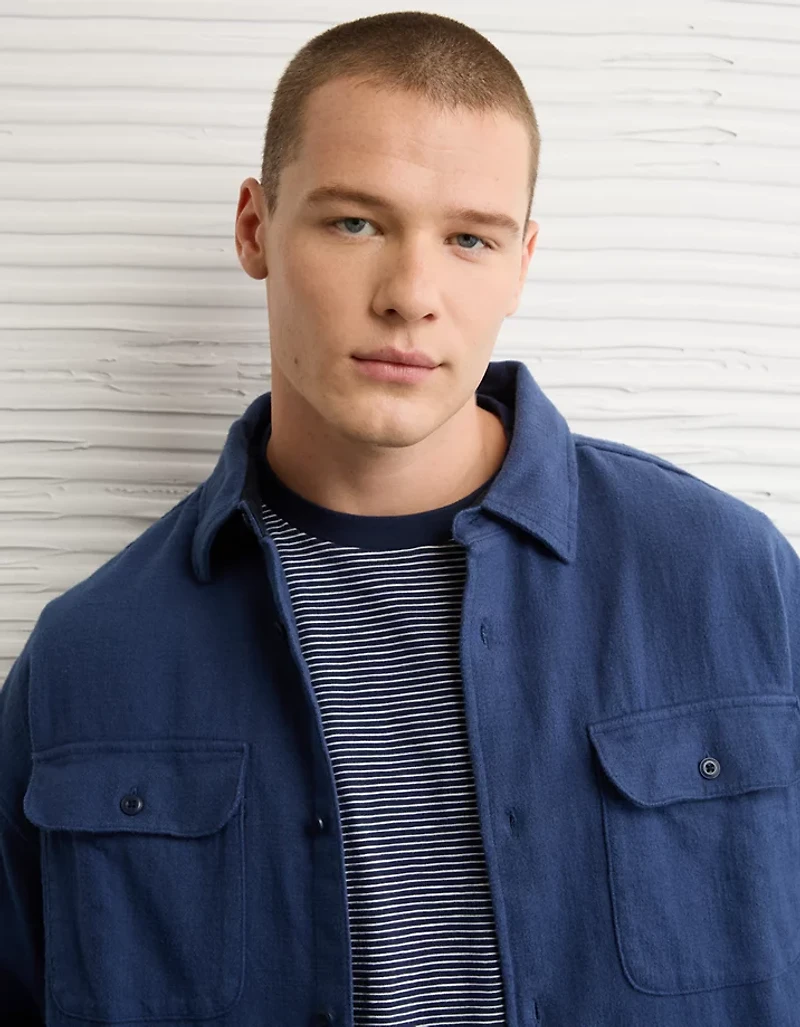 AE Boxy Flannel Shirt