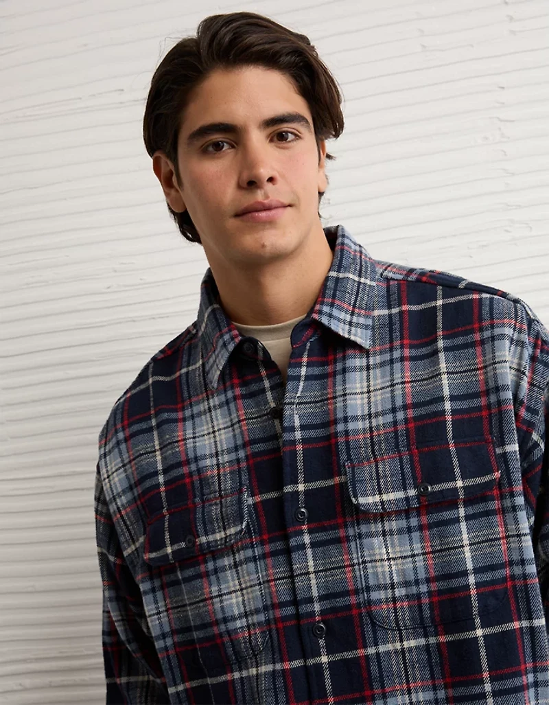 AE Boxy Flannel Shirt