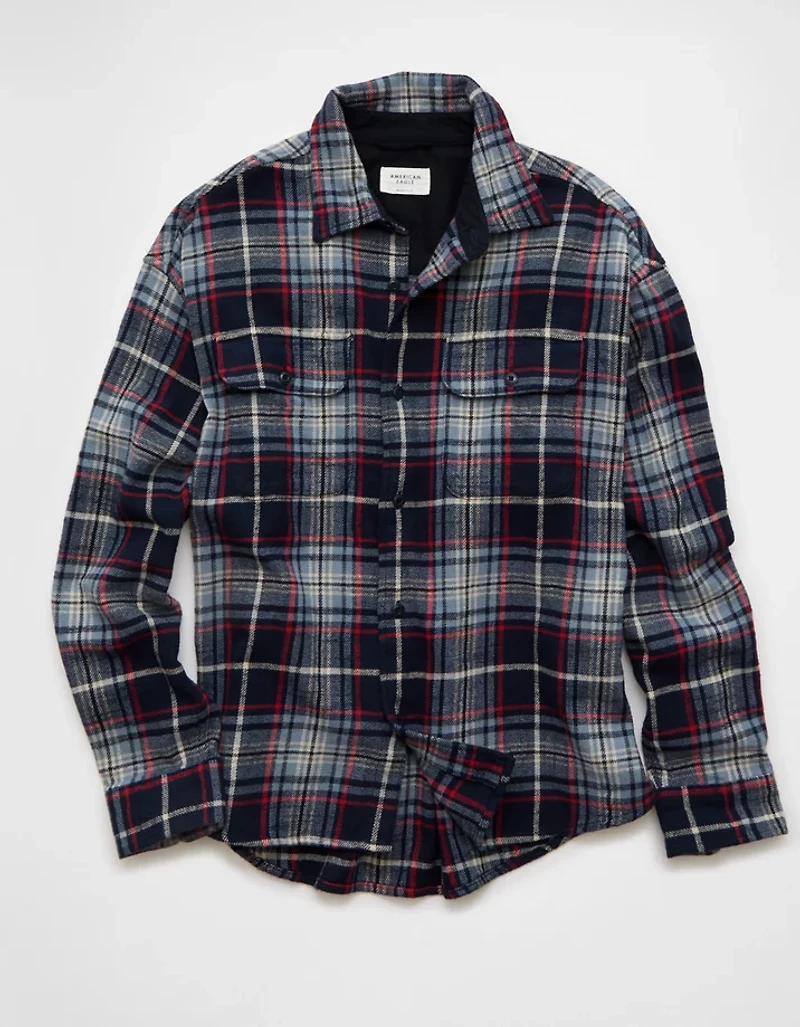 AE Boxy Flannel Shirt
