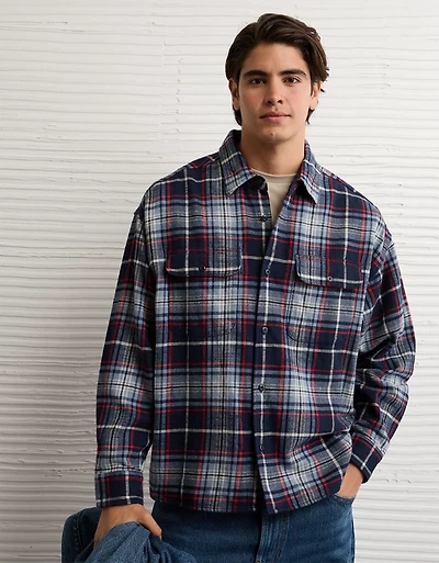 AE Boxy Flannel Shirt