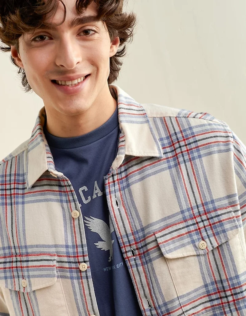 AE Relaxed Fit Everyday Flannel Shirt