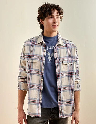 AE Relaxed Fit Everyday Flannel Shirt