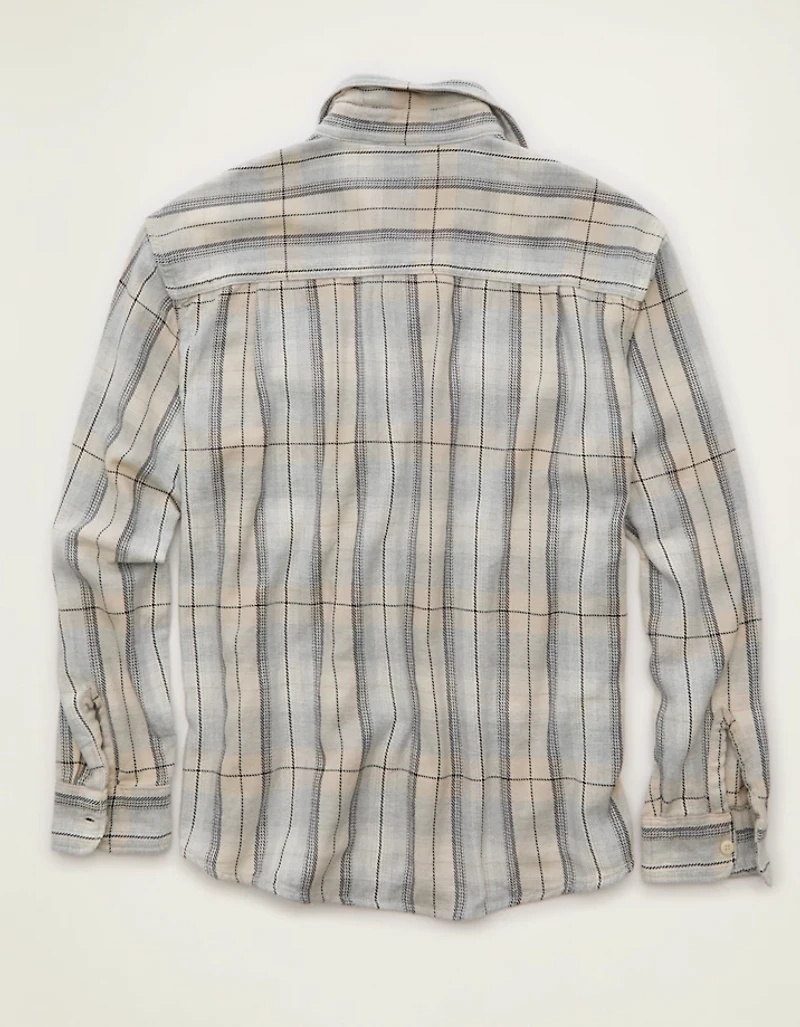 AE Relaxed Fit Textured Flannel Shirt