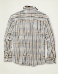 AE Relaxed Fit Textured Flannel Shirt