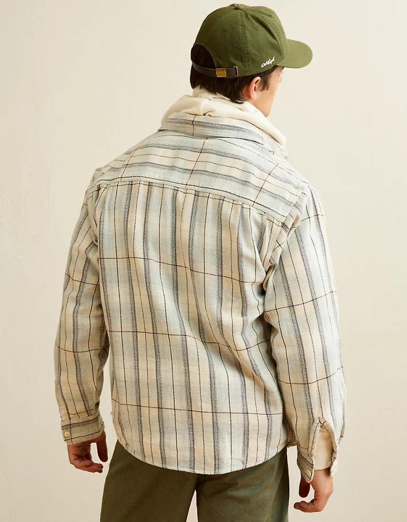 AE Relaxed Fit Textured Flannel Shirt