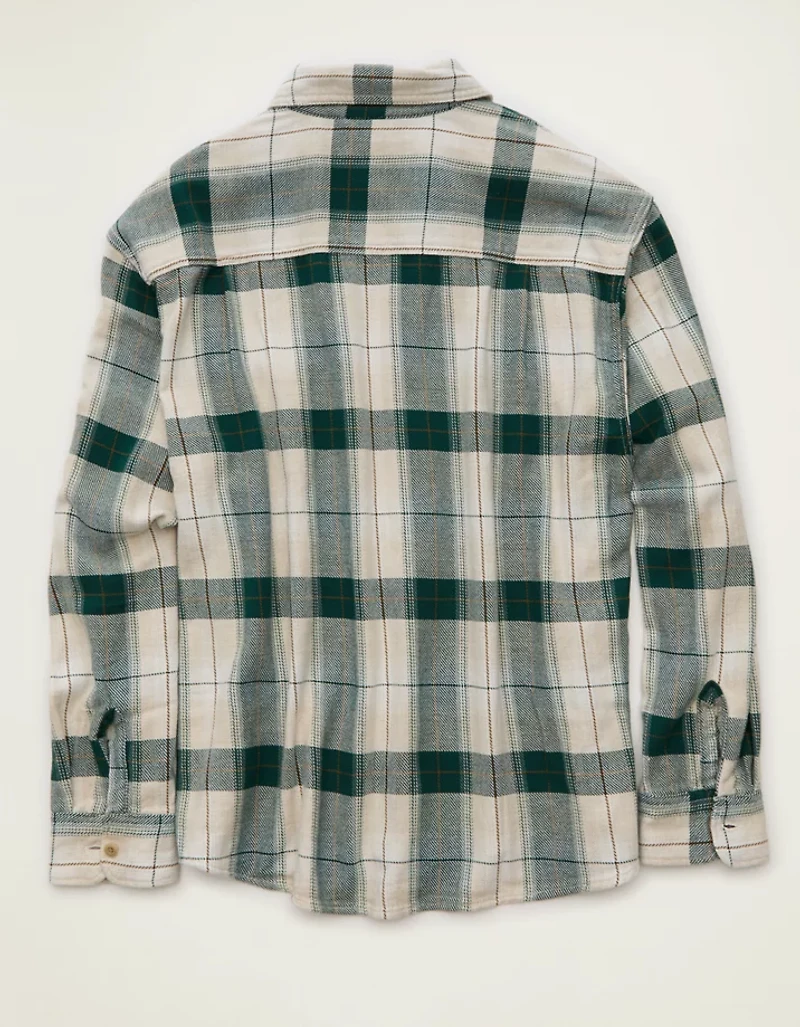 AE Relaxed Fit Textured Flannel Shirt