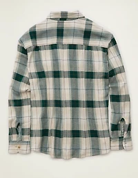 AE Relaxed Fit Textured Flannel Shirt